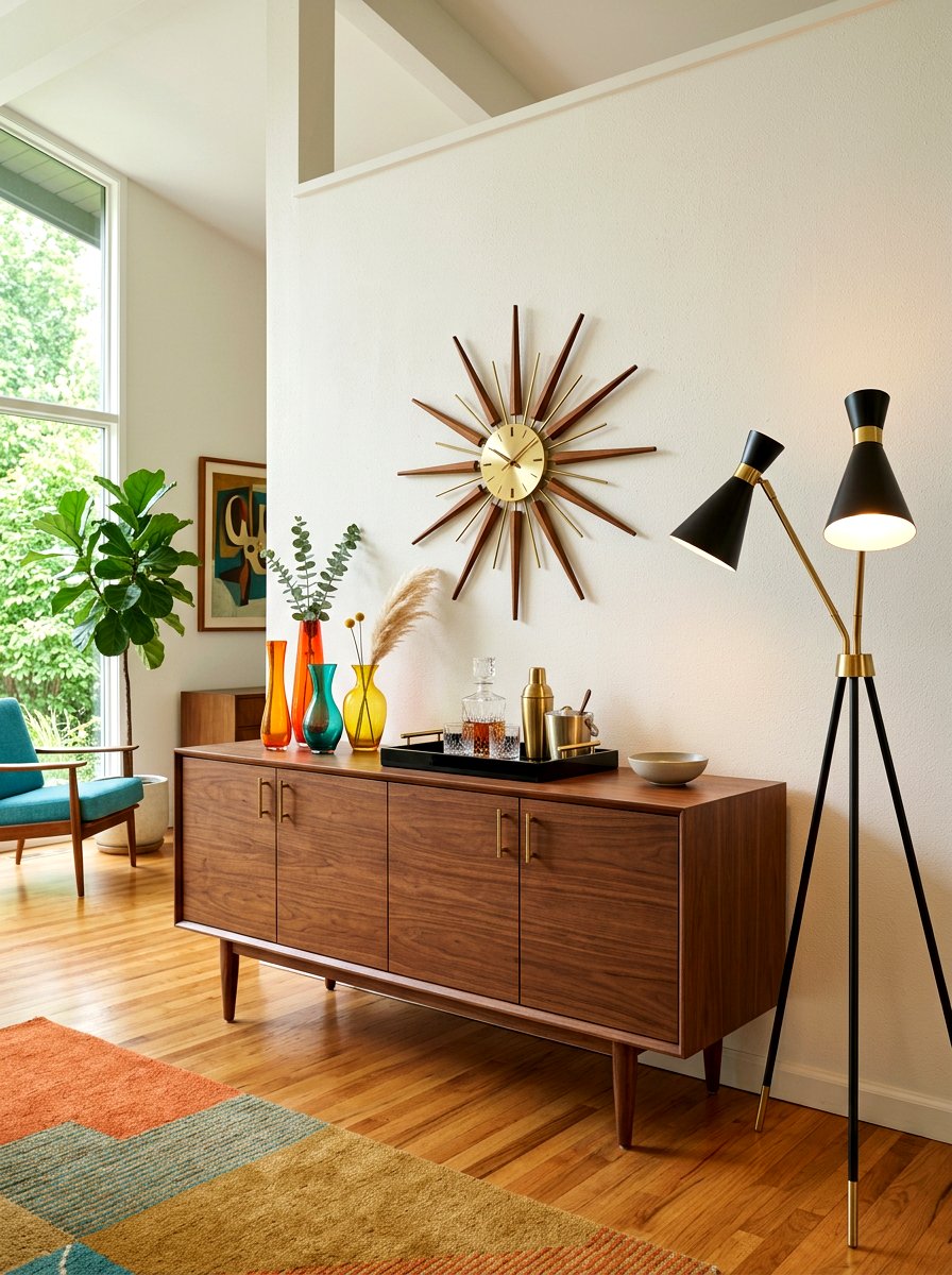 Mid Century Modern Sideboard - 30 dining buffet styling ideas