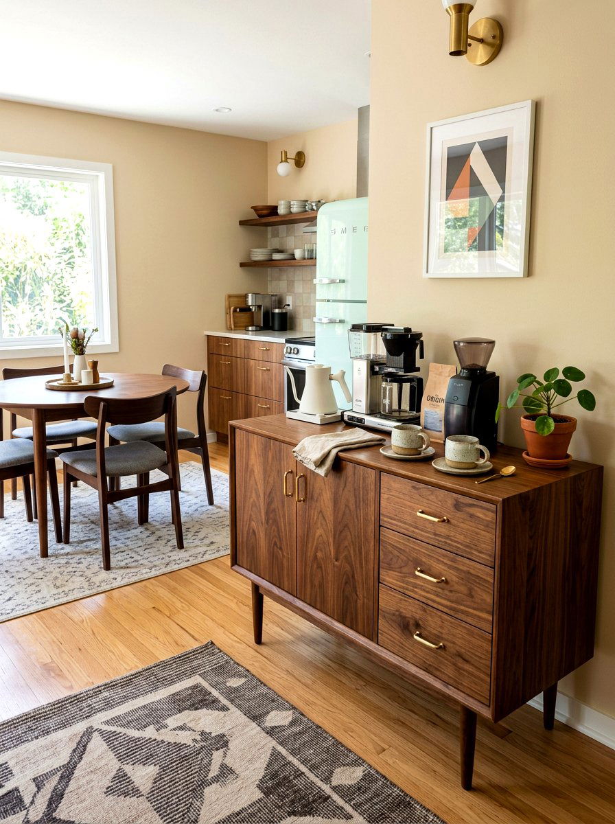 Mid Century Modern Sideboard - 30 freestanding kitchen cabinet ideas