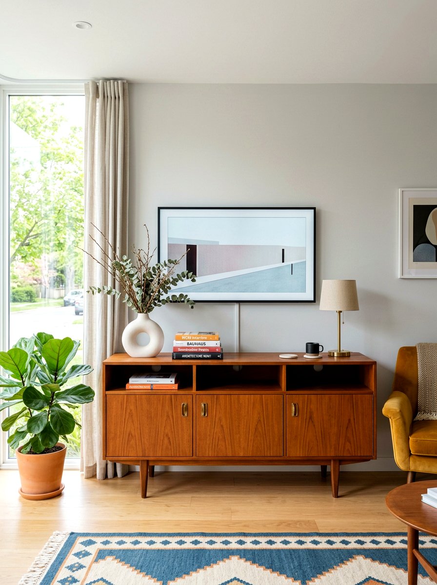 Mid Century Modern Sideboard - 30 newstalgia home decor ideas