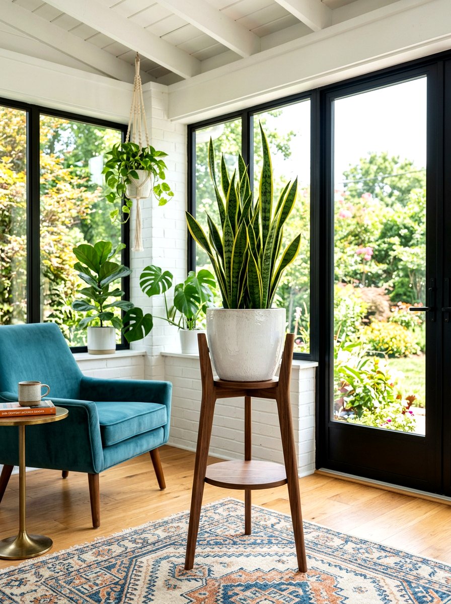 Mid Century Modern Stand - 30 succulent planter ideas
