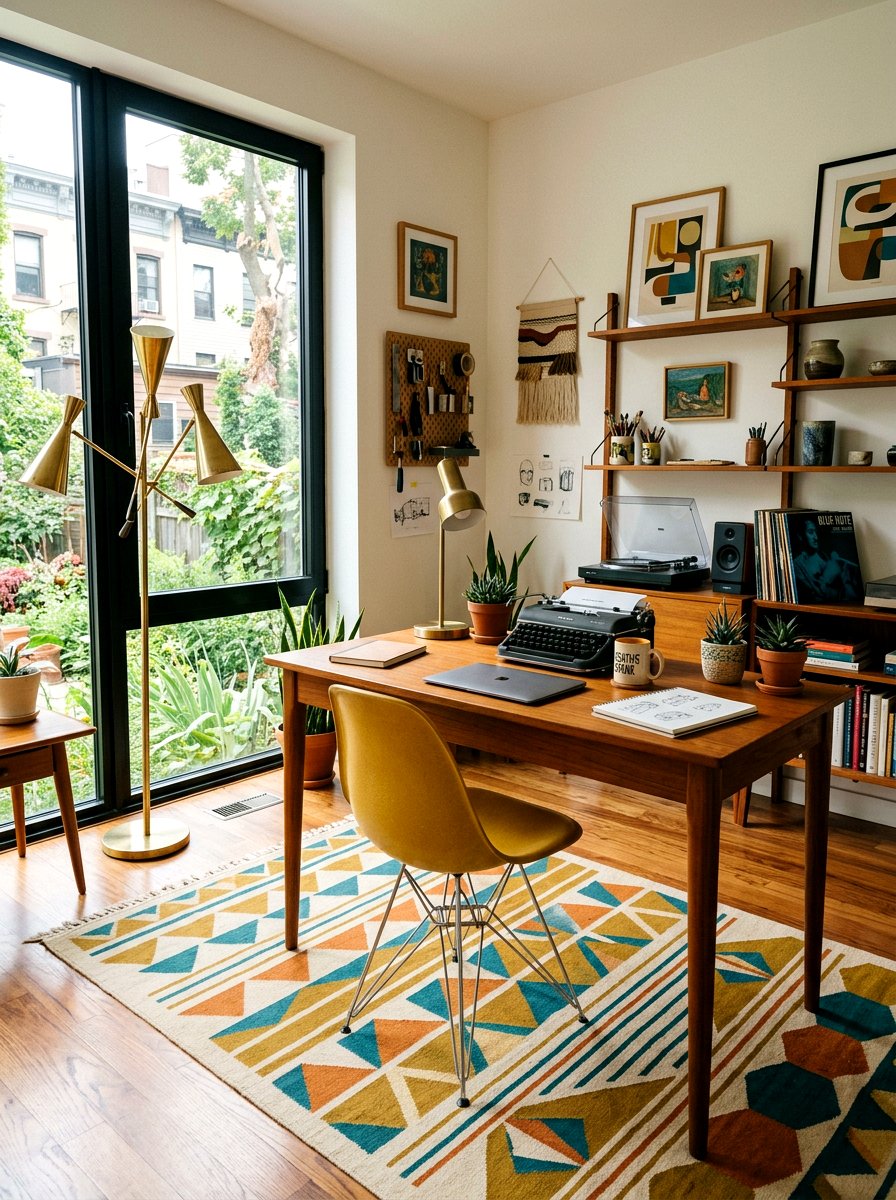 Mid Century Modern Studio - 30 boutique studio office ideas