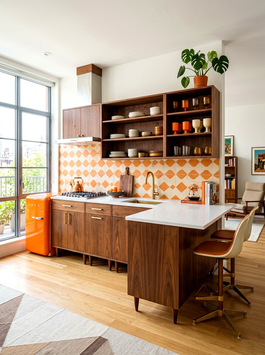 Mid Century Modern Studio Kitchen - 30 studio kitchen ideas