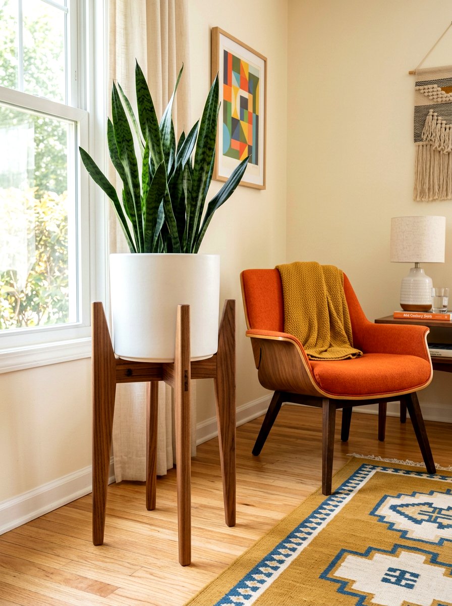 Mid Century Modern Succulent Stand - 30 indoor succulent garden ideas
