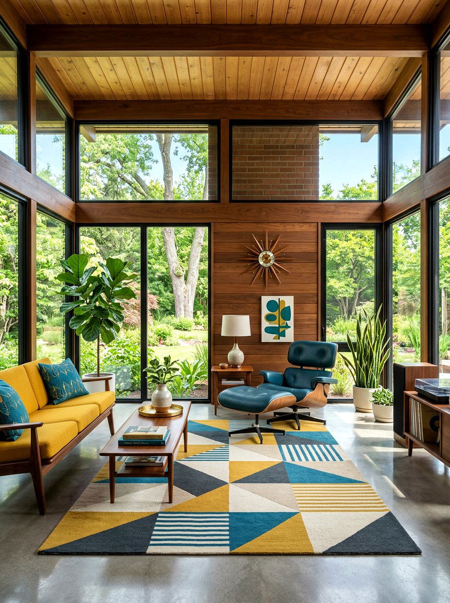 Mid Century Modern Sunroom - 30 cozy sunroom ideas
