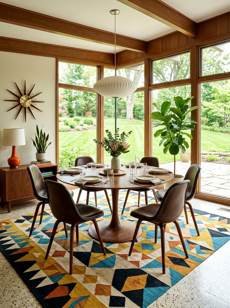 Mid Century Modern Sunroom Dining - 30 sunroom dining ideas