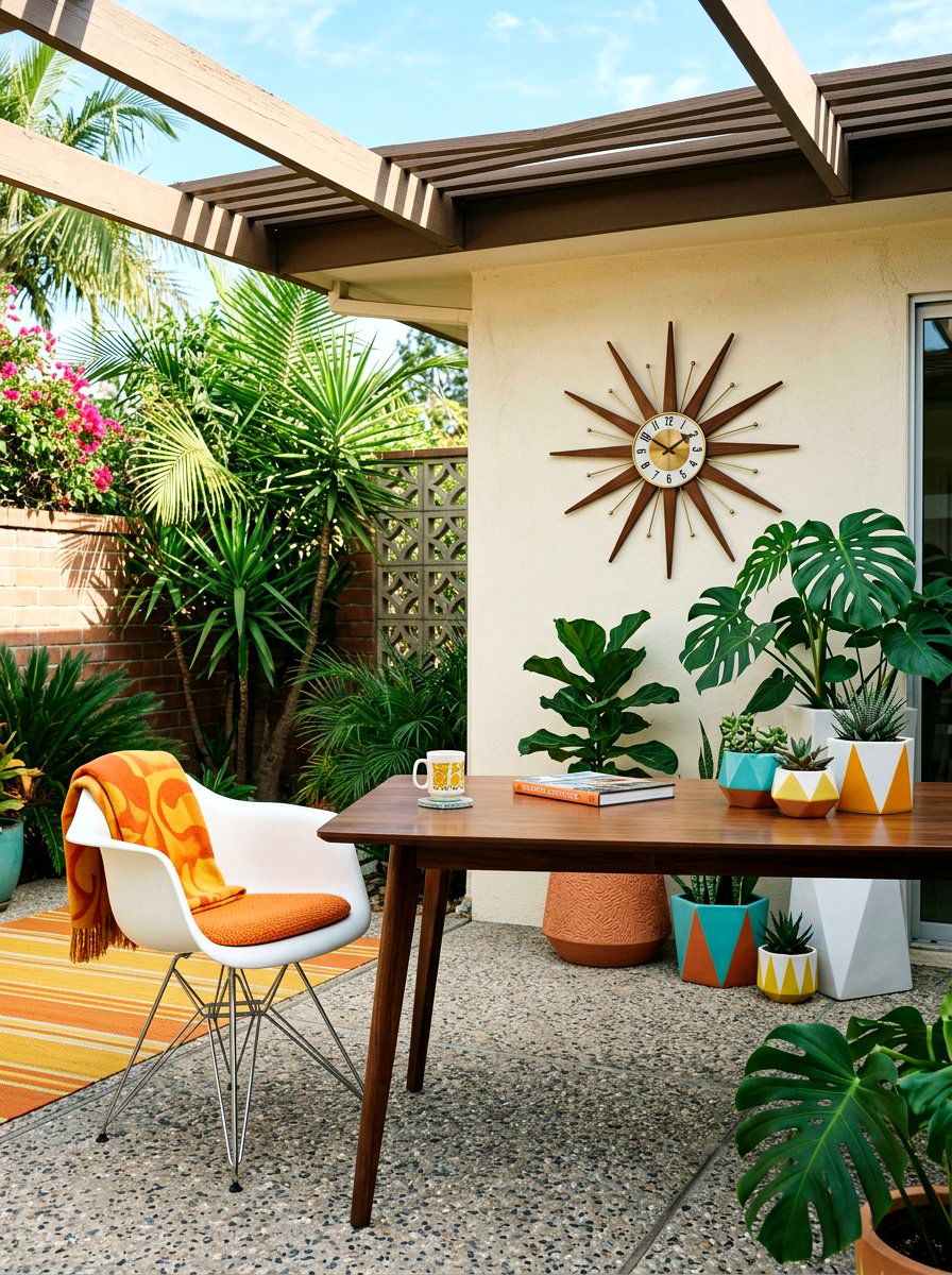 Mid Century Modern Tapered Leg Table - 30 outdoor side table ideas