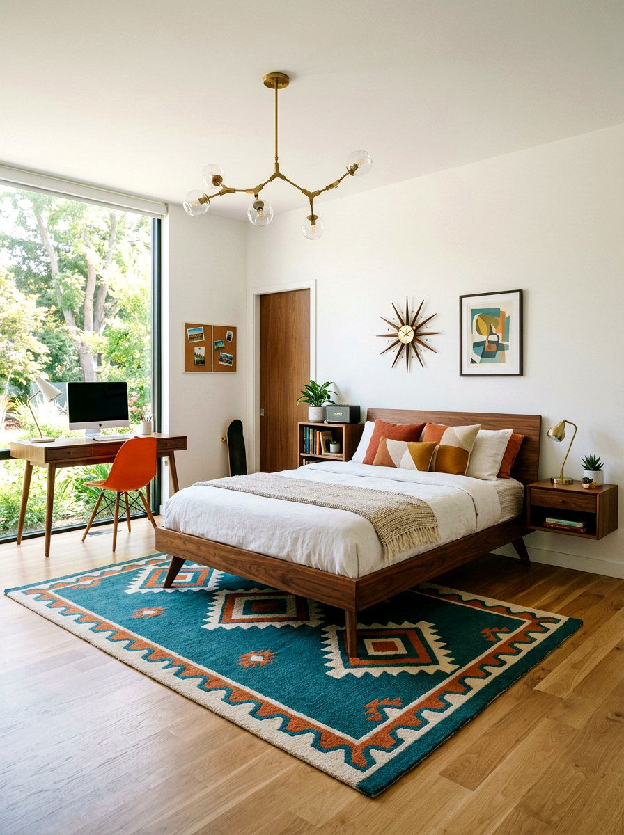 Mid Century Modern Teen Space - 30 girl teen room vintage ideas
