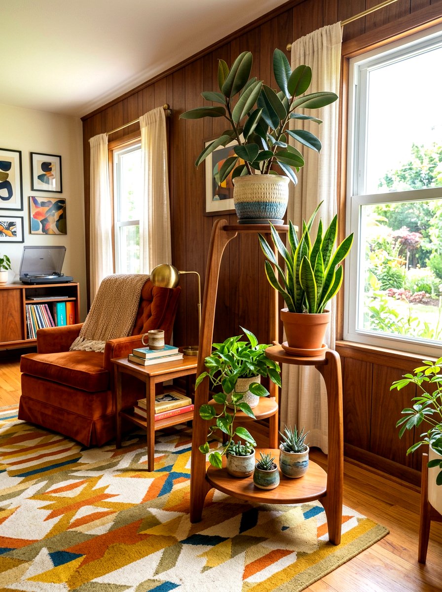 Mid Century Modern Tiered Stand - 30 tiered planter ideas