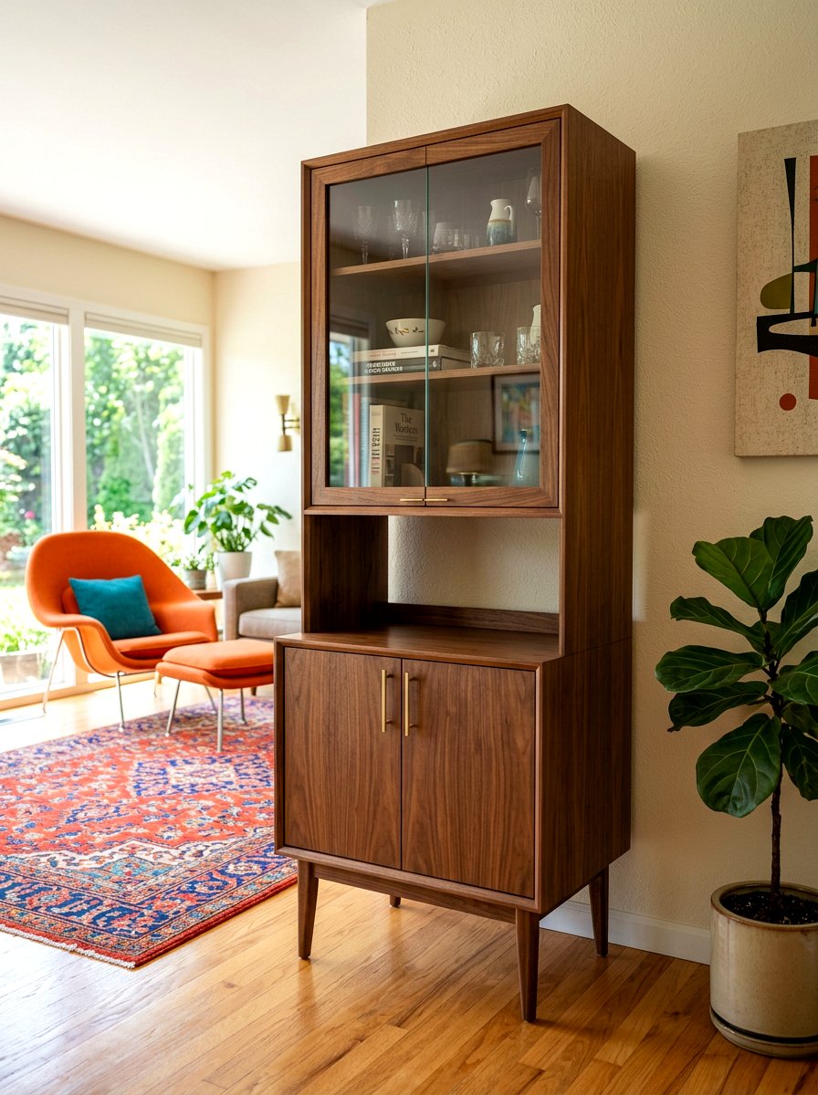Mid Century Modern Tower - 30 vanity tower storage ideas