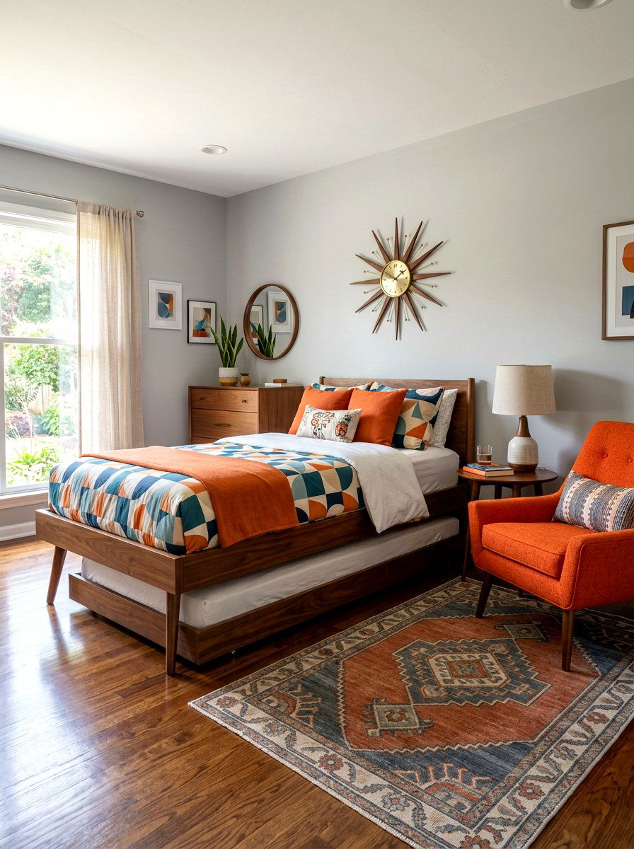 Mid Century Modern Trundle Bed - 30 trundle guest room ideas
