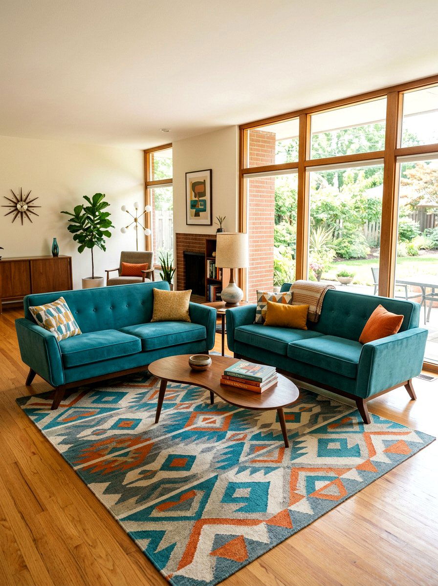 Mid Century Modern Twin Sofas - 30 twin sofa living room ideas