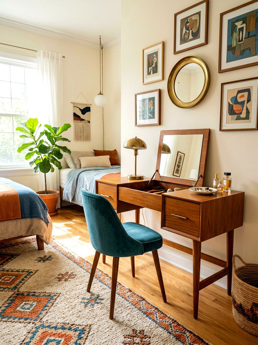 Mid Century Modern Vanity - 30 dressing table ideas