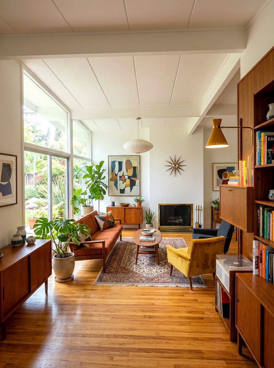 Mid Century Modern Wall Lamp - 30 bookshelf lighting ideas