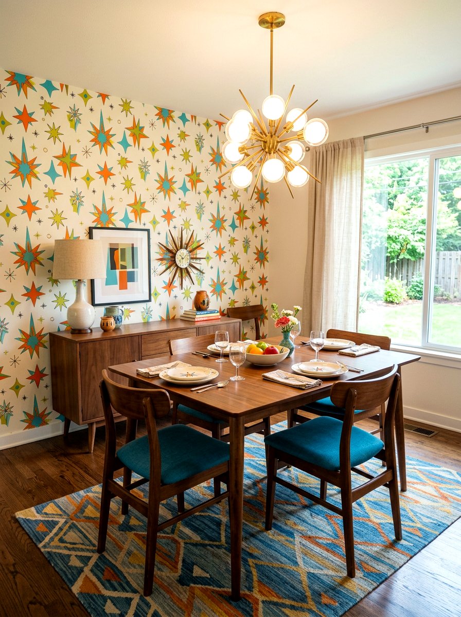 Mid Century Modern Wallpaper - 30 peel and stick wallpaper ideas