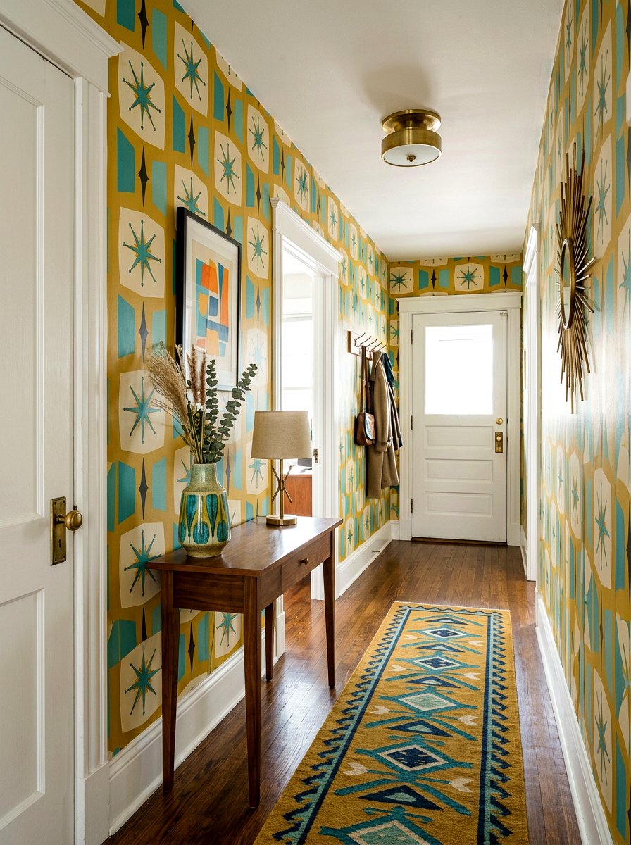 Mid Century Modern Wallpaper - 30 renter friendly wallpaper ideas aesthetic