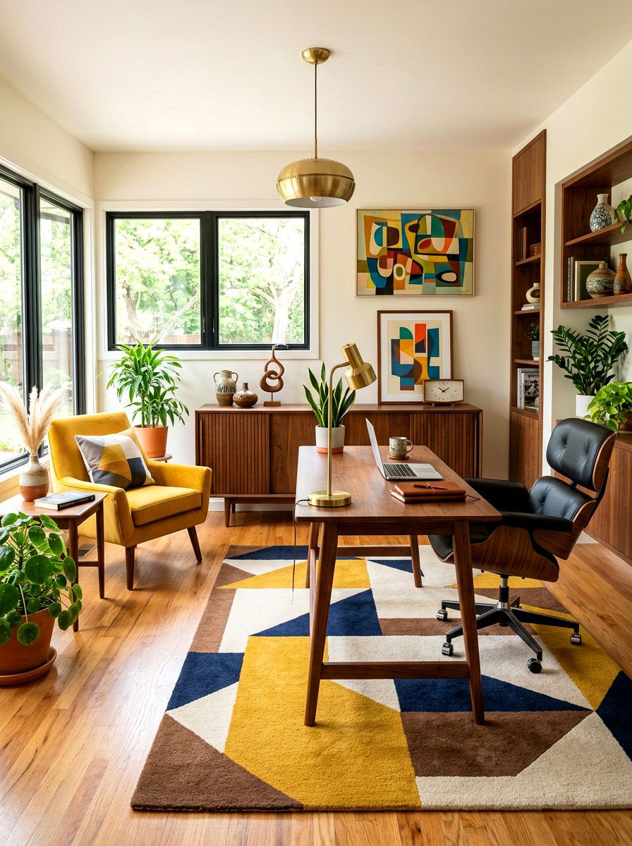 Mid Century Office - 30 masculine office ideas
