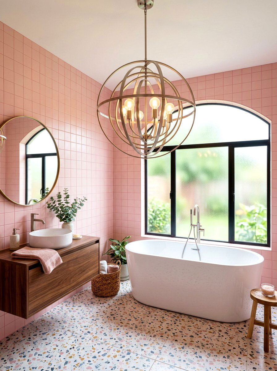 Mid Century Orb Chandelier - 30 chandelier over bathtub ideas