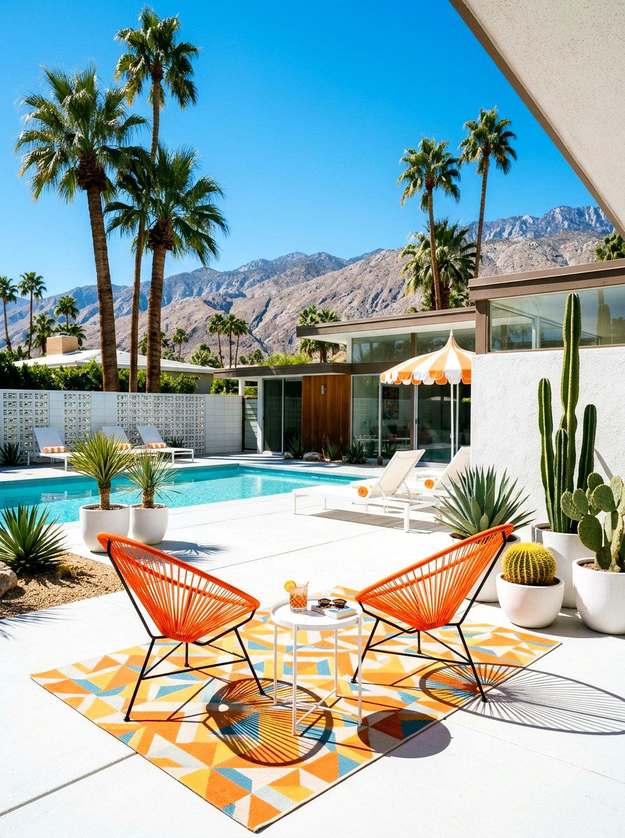 Mid Century Patio - 30 resort patio ideas
