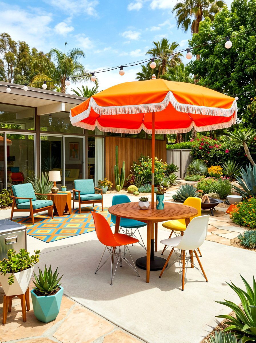 Mid Century Patio - 30 patio dining ideas