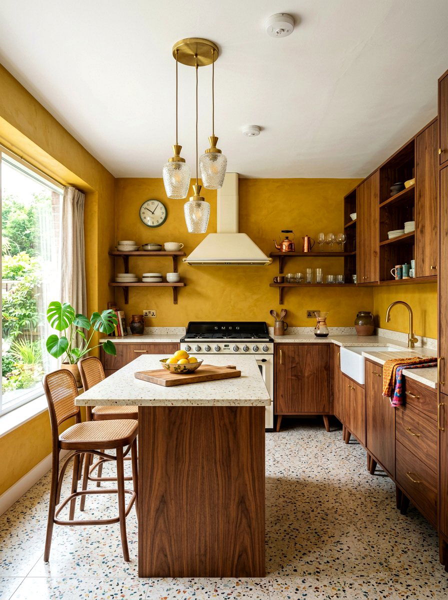 Mid Century Plaster Kitchen - 30 tadelakt kitchen ideas