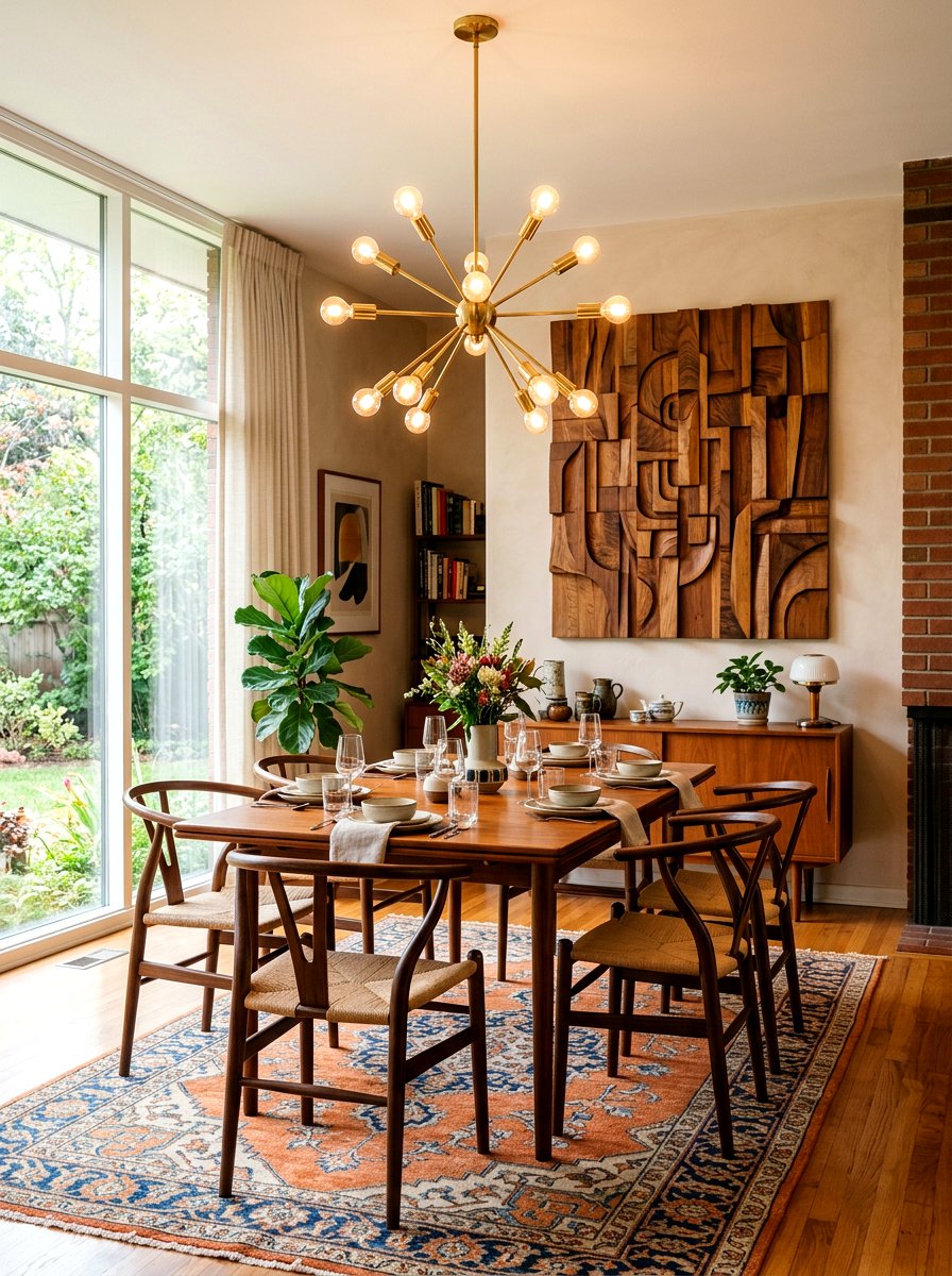 Mid Century Relief - 30 dining room wall art ideas