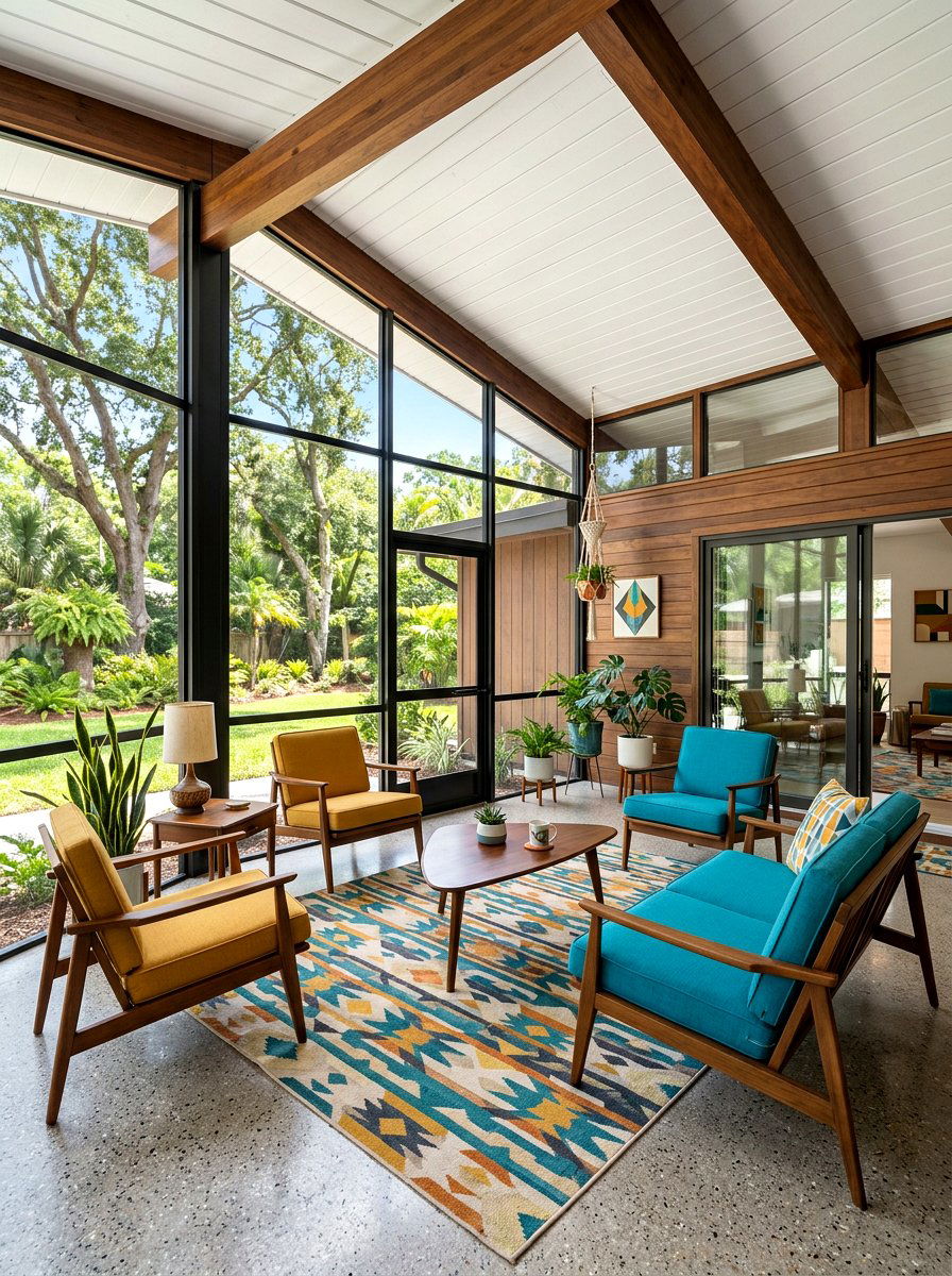 Mid Century Screened Patio - 30 screened patio ideas