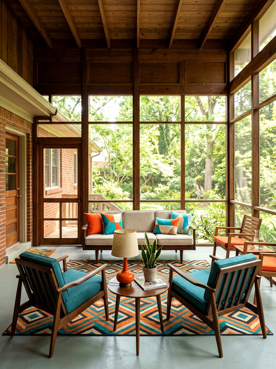 Mid Century Screened Porch - 30 screened porch ideas
