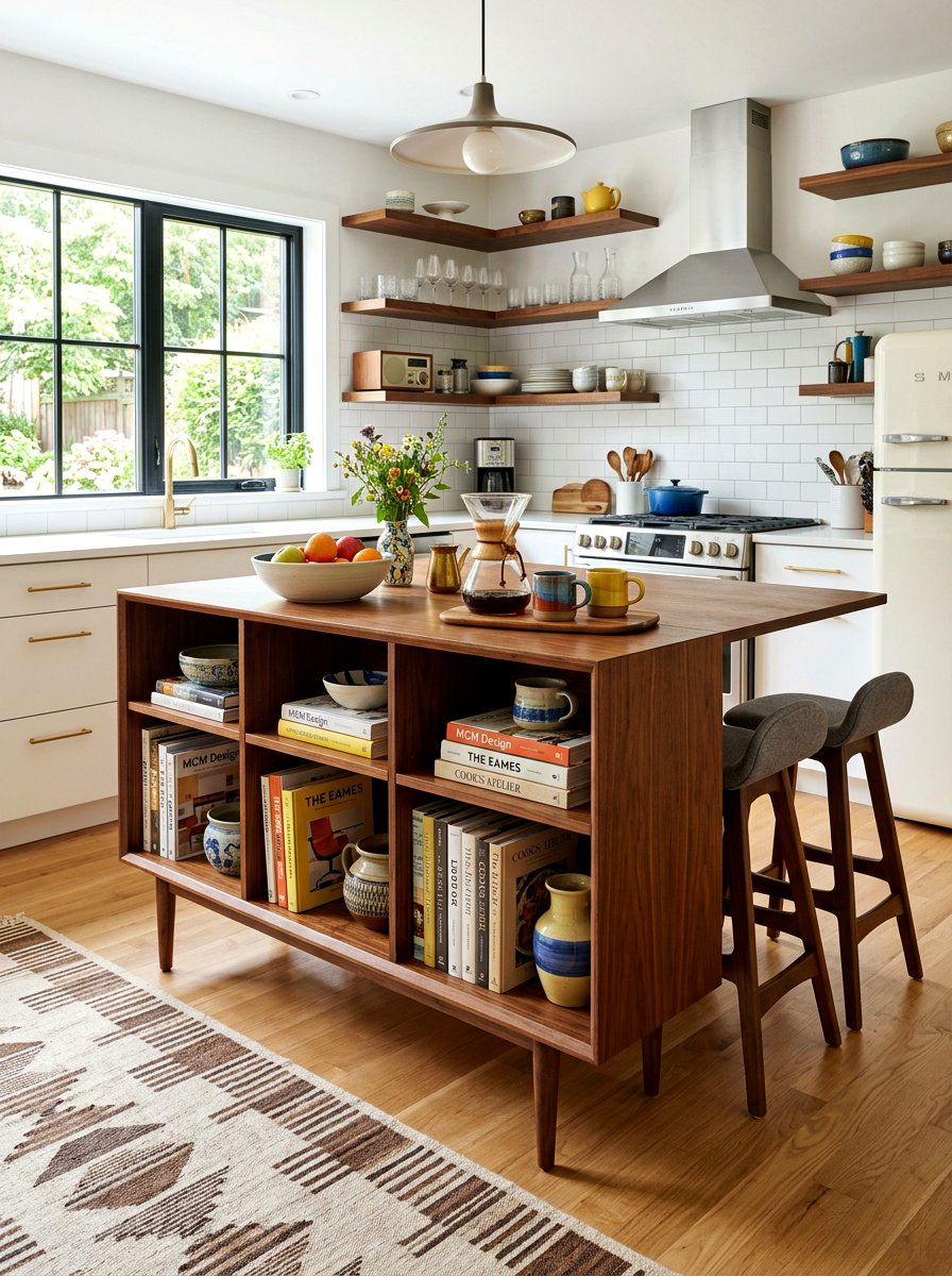 Mid Century Sideboard - 30 cookbook display kitchen ideas