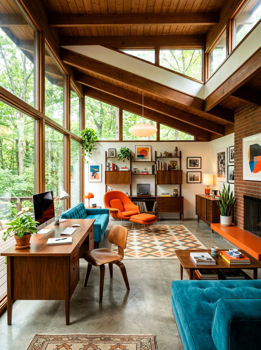 Mid Century Studio - 30 art shed ideas
