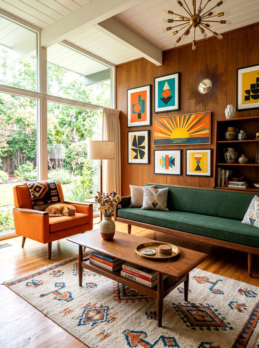 Mid Century Style - 30 artful living room ideas