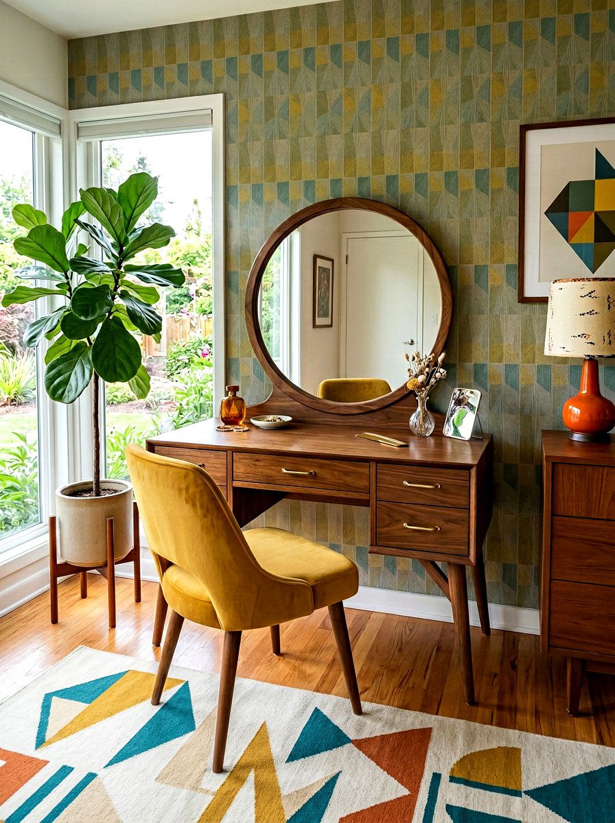 Mid Century Vanity - 30 makeup vanity ideas