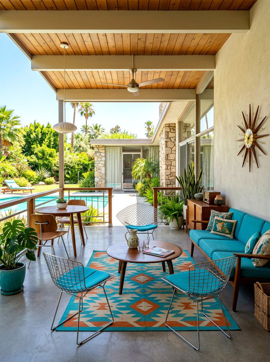 Mid Century Veranda - 30 veranda decorating ideas