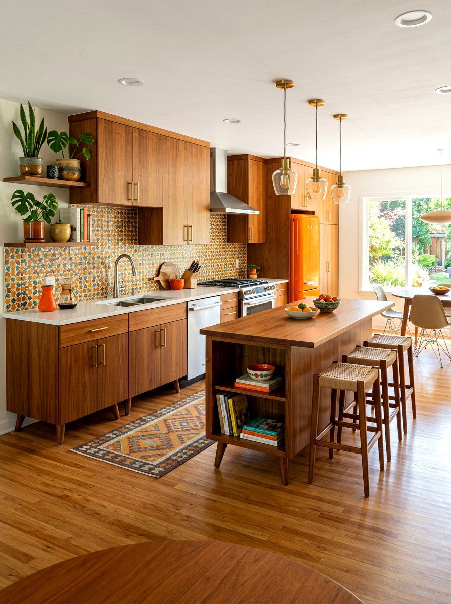 Mid Century Wood Kitchen Cabinets - 30 warm wood kitchen cabinets ideas