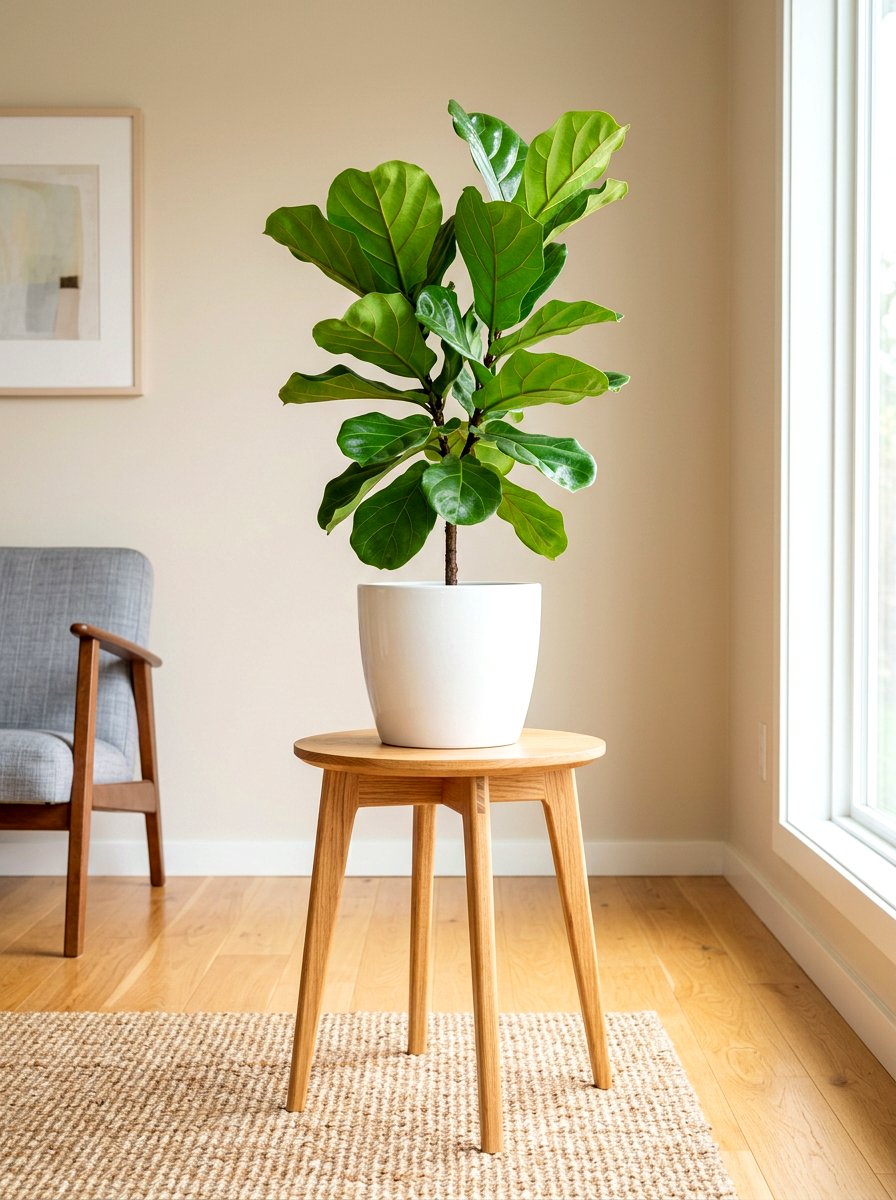 Mid Century Wood Stands - 30 modern planter ideas