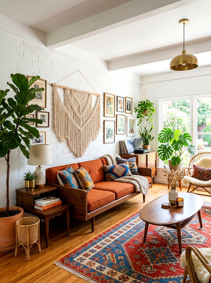 Mid century boho living room - 30 boho living room ideas