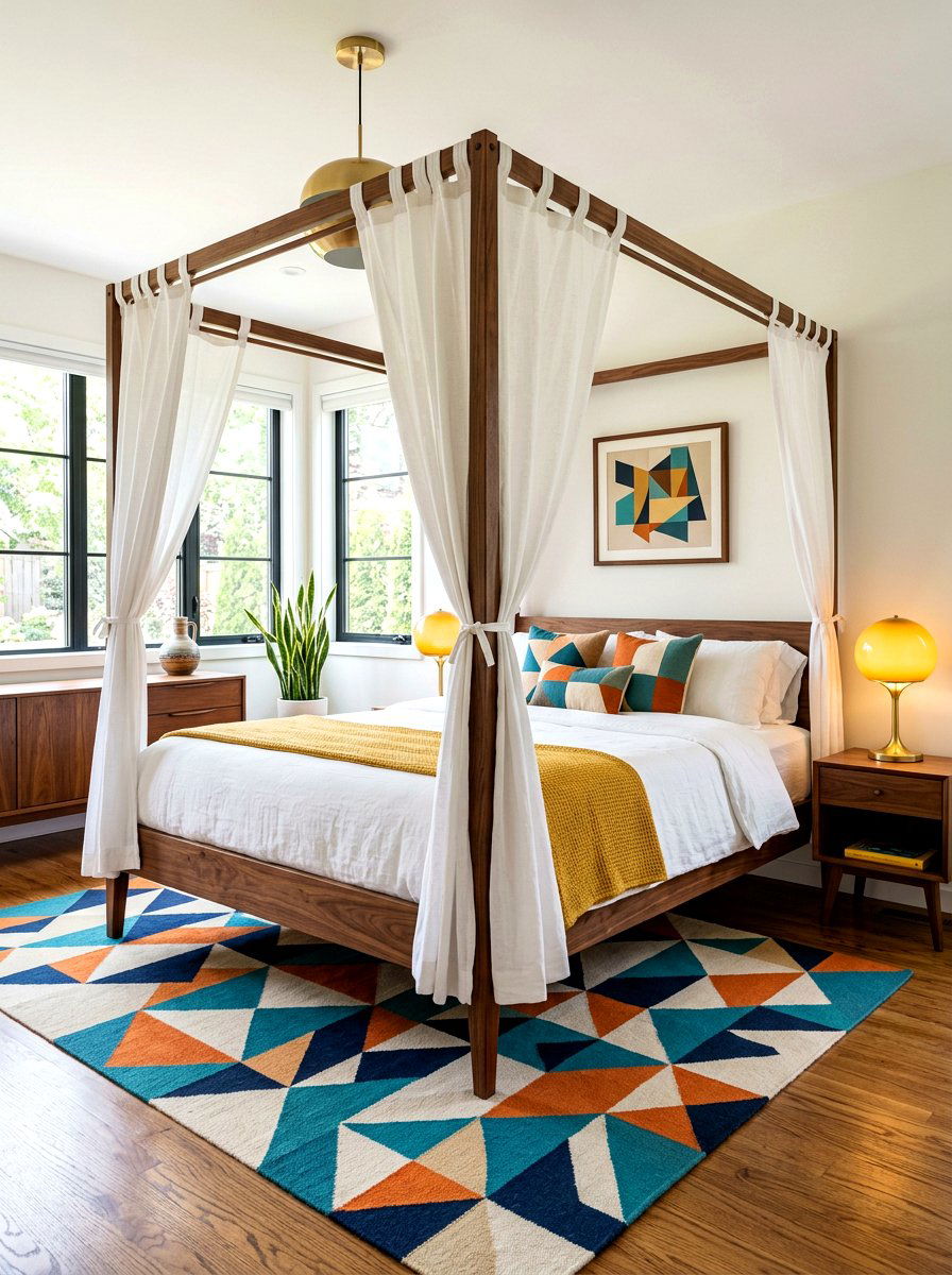Mid century canopy bed - 30 draped canopy bed ideas