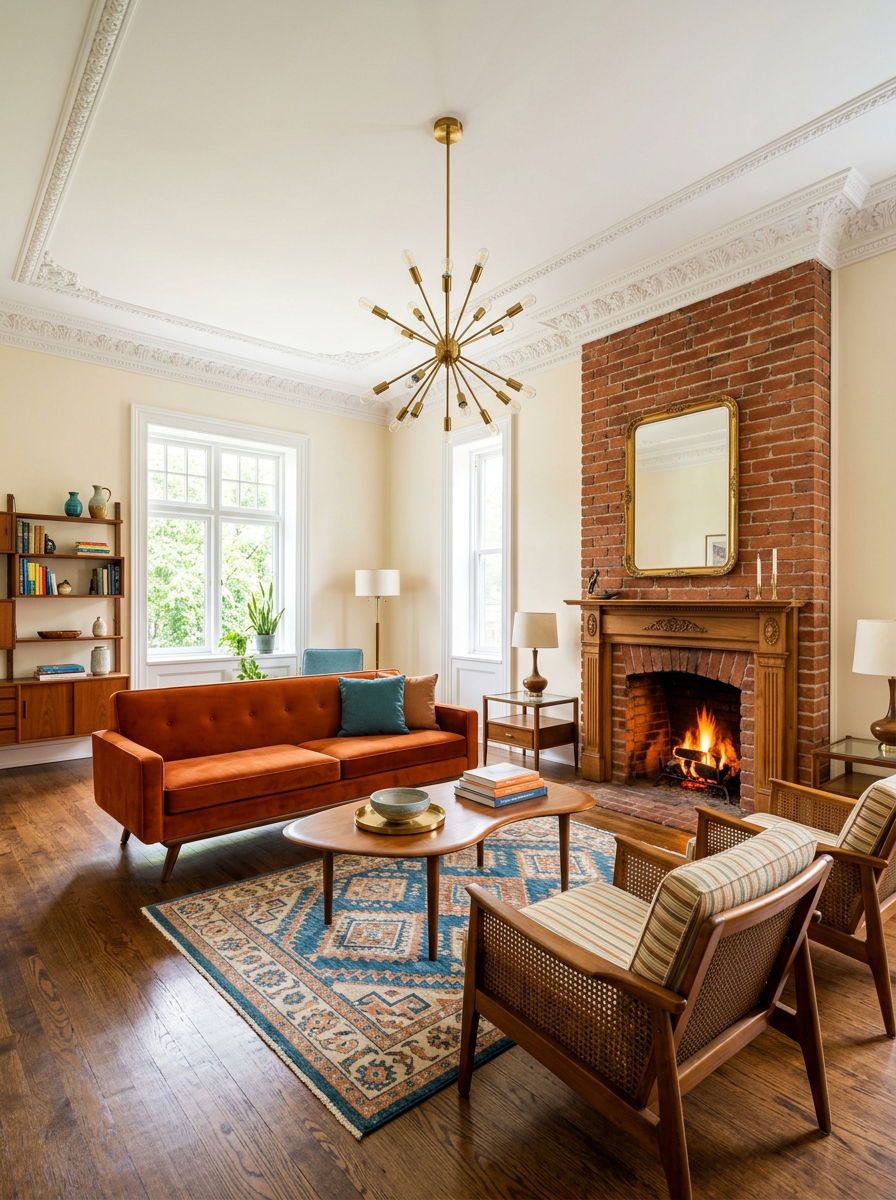Mid century heritage lounge - 30 heritage lounge room ideas