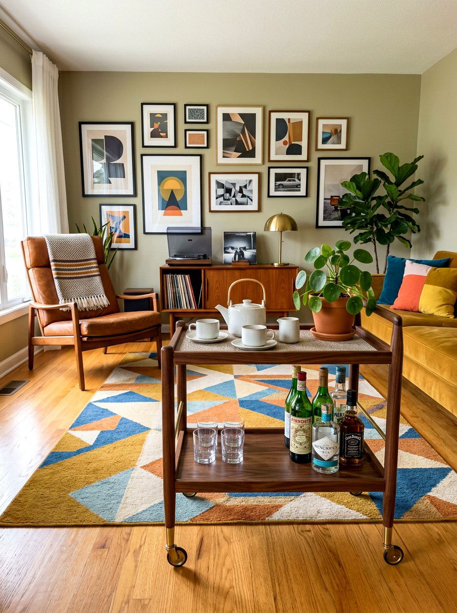 Mid century modern bar cart - 30 matcha station ideas