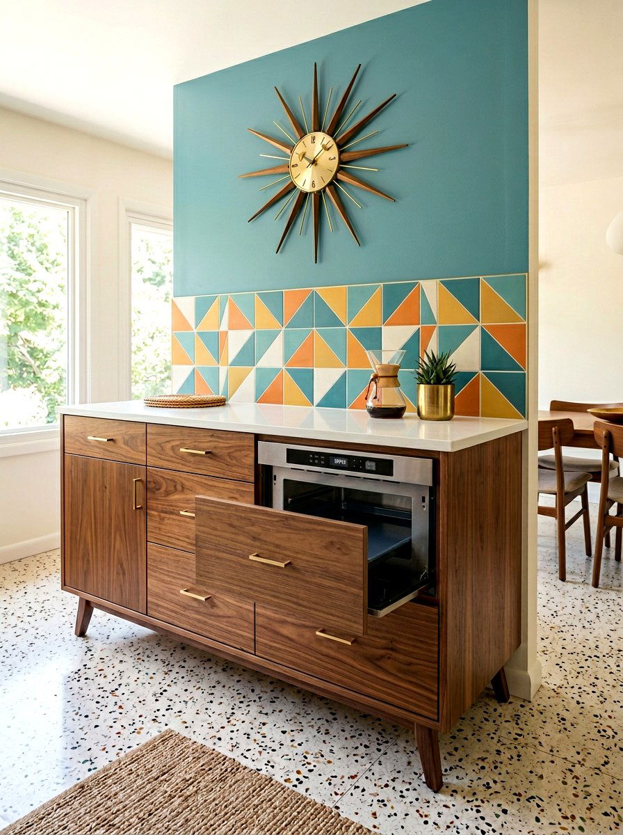 Mid century modern base - 30 drawer microwave ideas