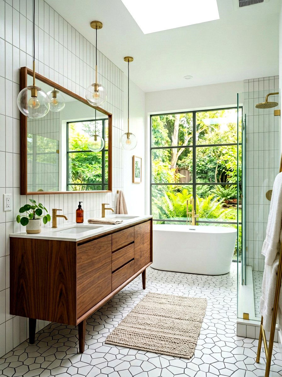 Mid century modern bathroom - 30 retro bathroom ideas