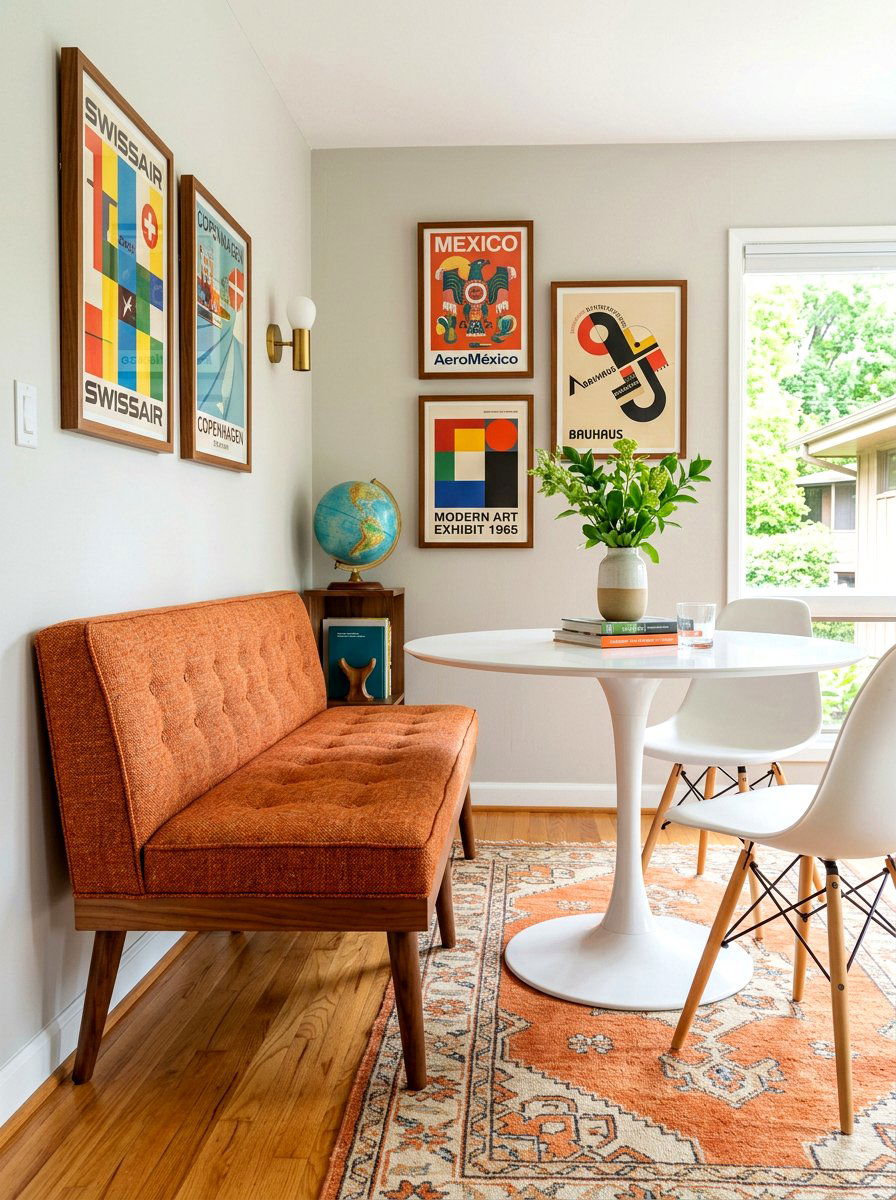 Mid century modern bench