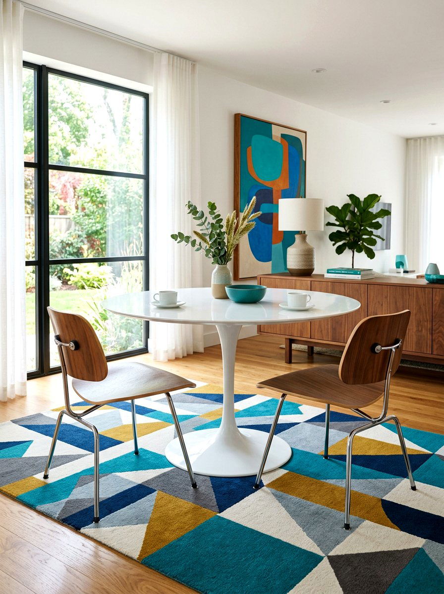 Mid century modern chair set - 30 bedroom breakfast nook ideas