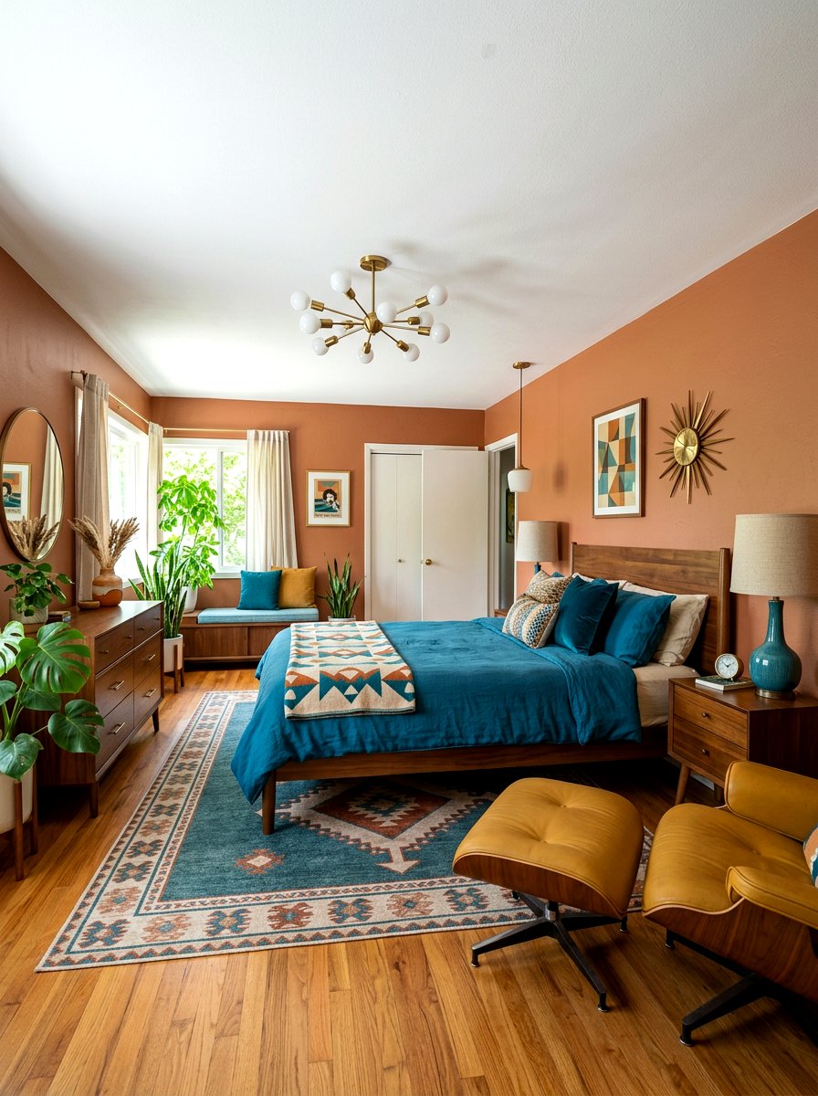 Mid century modern clay bedroom - 30 clay color bedroom ideas