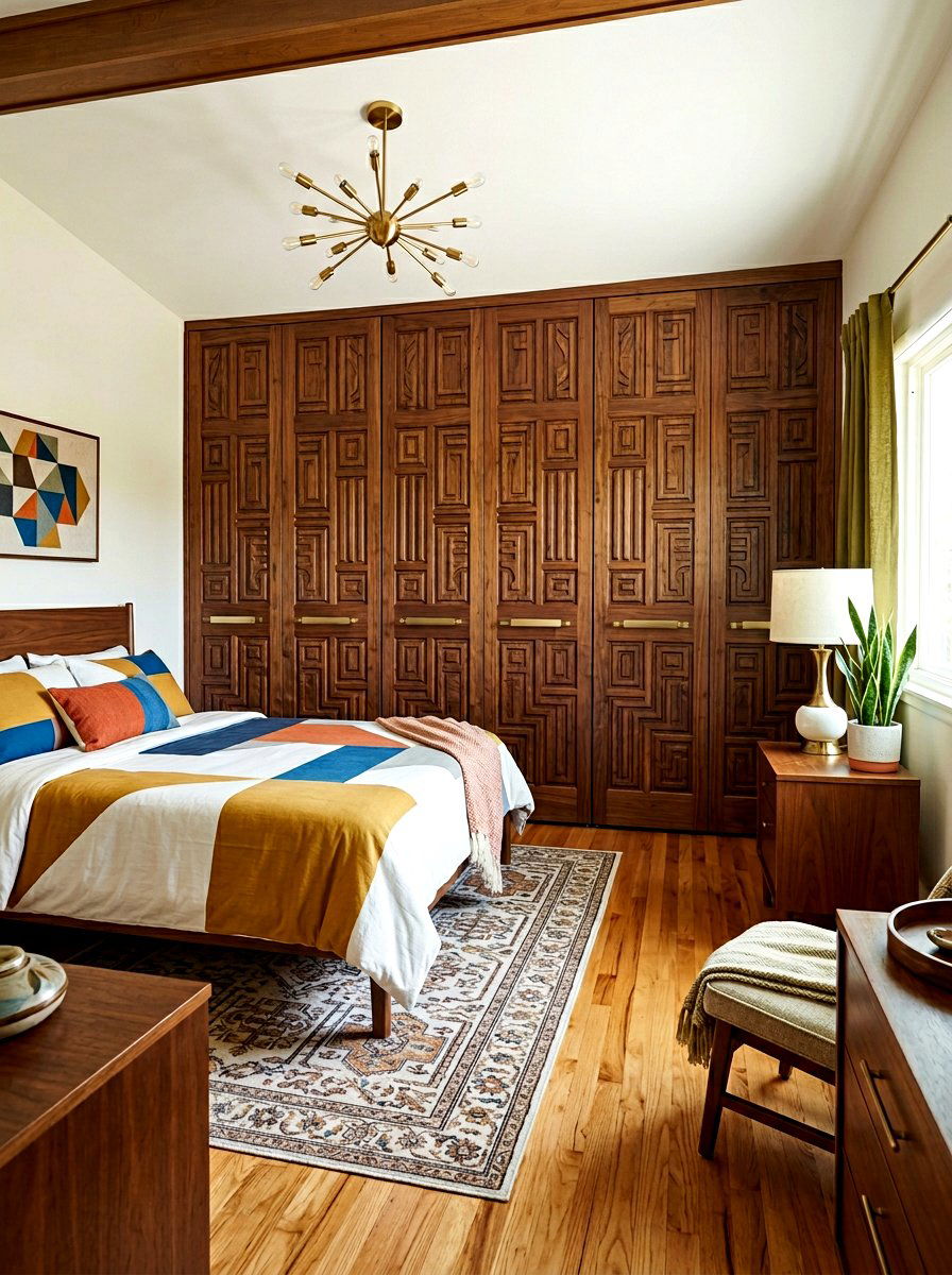 Mid century modern closet doors - 30 bedroom closet door ideas