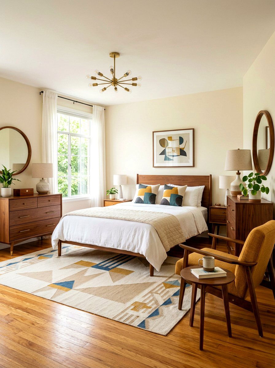 Mid century modern cream bedroom - 30 cream bedroom ideas