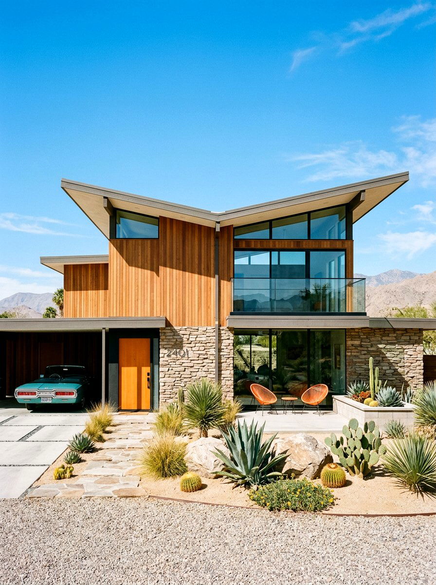 Mid century modern house exterior - 30 two story house exterior ideas