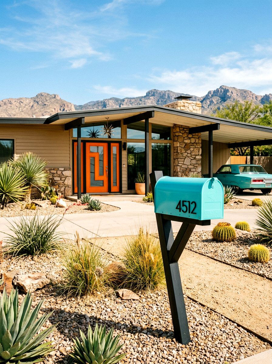 Mid century modern mailbox - 30 modern mailbox ideas