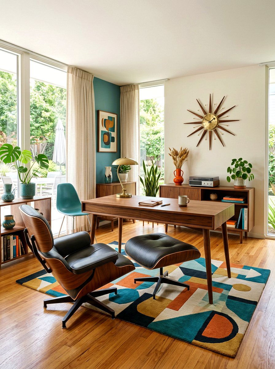 Mid century modern office - 30 cozy home office ideas