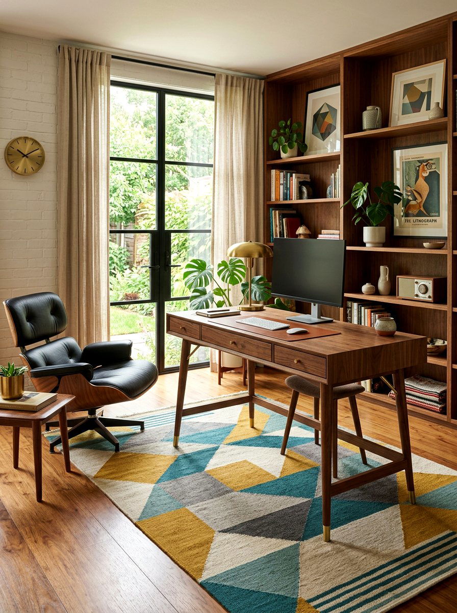 Mid century modern office - 30 standing desk room ideas