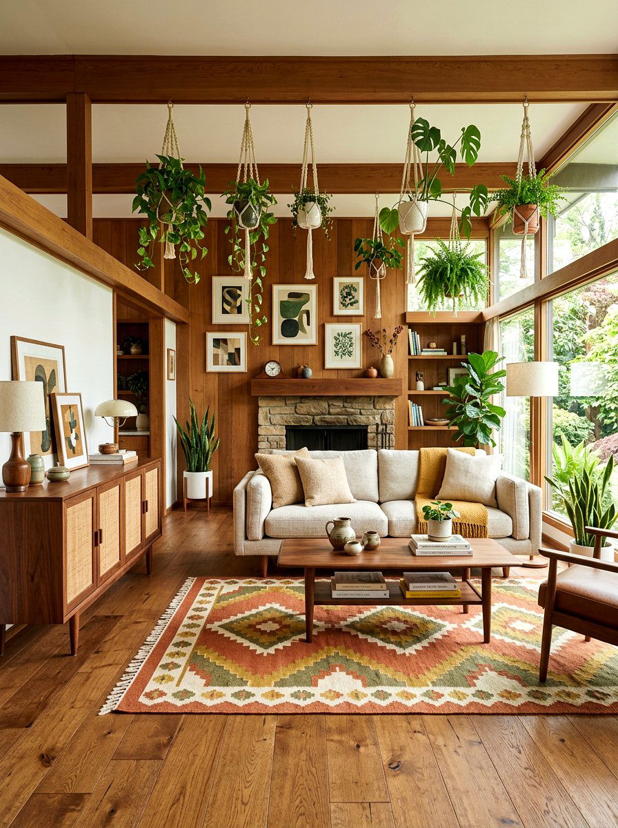 Mid century modern organic living room - 30 organic modern living room ideas